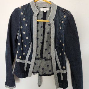 Habitual - cute denim jacket with polka dots! Women's Sz 4.